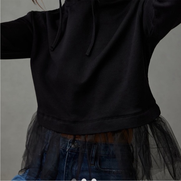 Pilcro Tulle-Hem Hoodie NWT XS - Picture 3 of 8